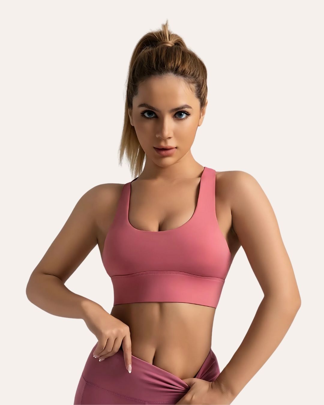 Cherry Crossback Sports Bra - Image 2
